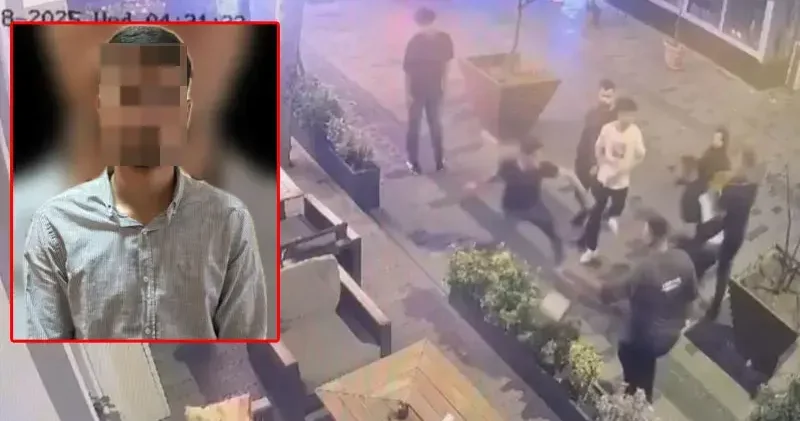 Taksim de taciz iddiasına maket bıçağıyla saldırı kamerada