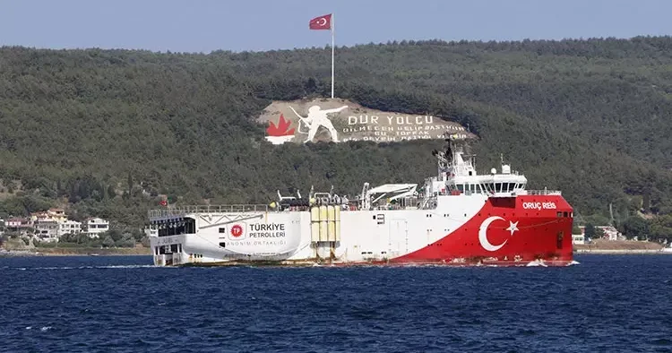 Oruç Reis Sismik Araştırma Gemisi, Çanakkale Boğazı ndan geçti