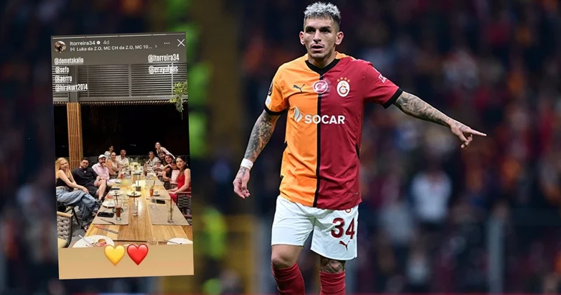 Lucas Torreira, Demet Akalın ve Sefo aynı masada