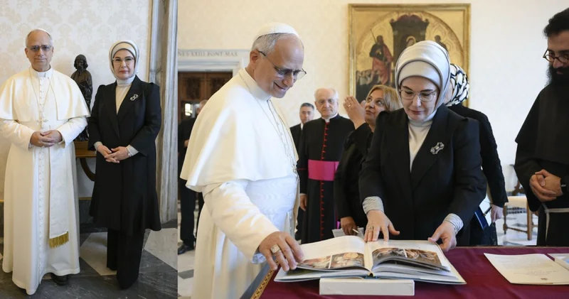 Emine Erdoğan, Papa ile görüştü