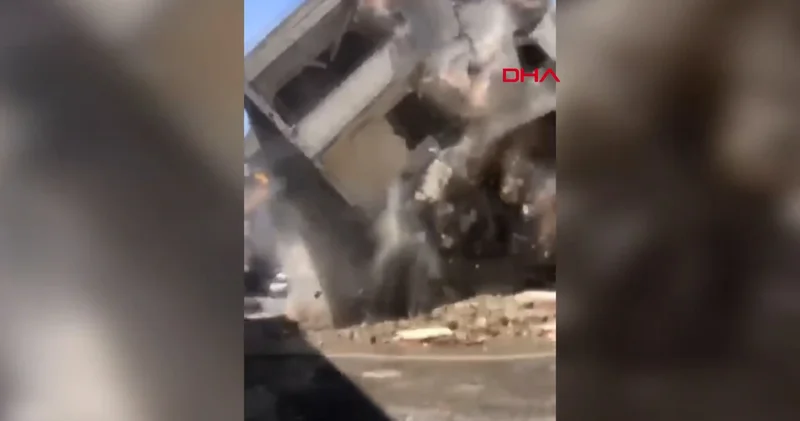 Esenyurt ta kontrollü yıkımı yapılan 5 katlı binanın çökme anı kamerada