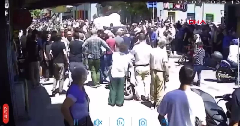 Kavgaya müdahale eden polise saldırdı