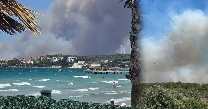 Son Dakika... İzmir deki yangın Çeşme ye de sıçradı! Sözcü Gazetesi