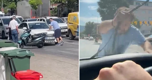Yol verme tartışmasında aracın önünü kesti: Sileceği kırıp cama yumruk attı Bursa Haberleri