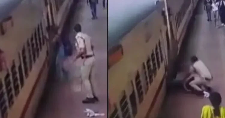 Hareket eden trene binmeye çalıştı: Ölümden kıl payı kurtuldu