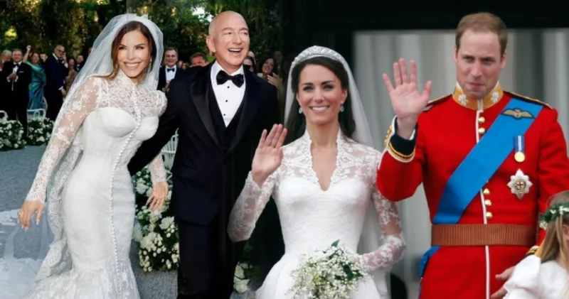 Jeff Bezos ve Lauren Sanchez in düğünüyle Prens William ve Prenses Kate Middleton ın düğünü arasındaki şaşırtıcı benzerlik magazin haberleri