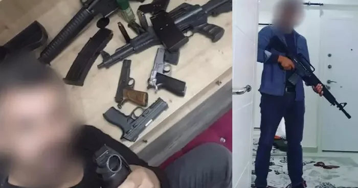 Kırşehir de sosyal medya yayıncısı tutuklandı: Çok sayıda ruhsatsız silah ve mermi ele geçirildi