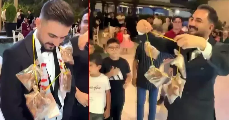 Damada altın yerine pirzola taktı