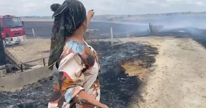 Tekirdağ da çıkan yangın yerleşim alanlarını tehdit etti