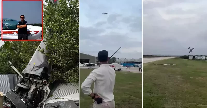Adana da kaza kırıma uğrayan uçak, evlilik teklifinden sonra irtifa kaybetmiş; o anlar kamerada