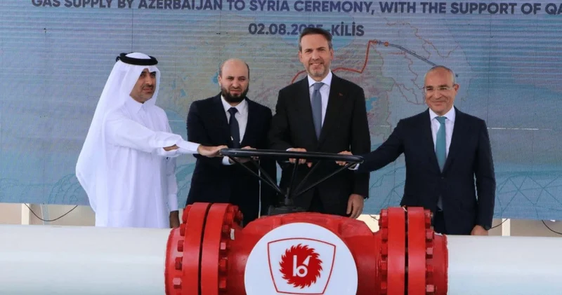 Suriye ye Kilis üzerinden doğalgaz verildi