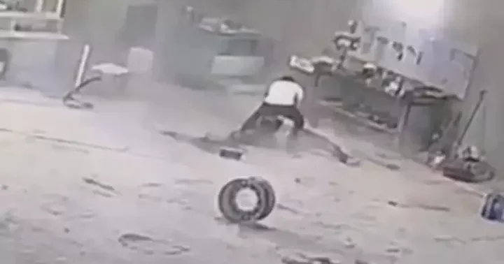 Iğdır da feci ölüm! Hava basılan lastik patladı