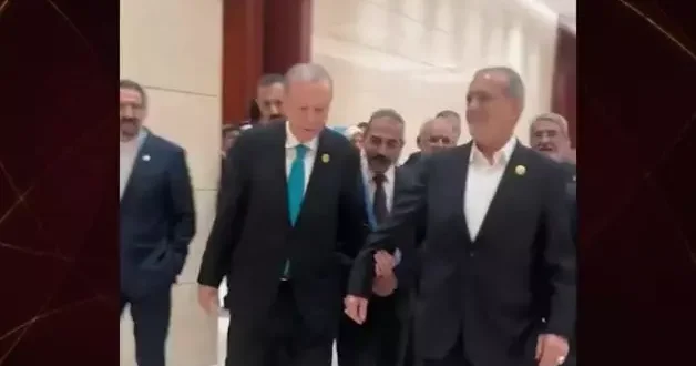 Cumhurbaşkanı Erdoğan ile Mesud Pezeşkiyan ın samimi sohbeti böyle görüntülendi