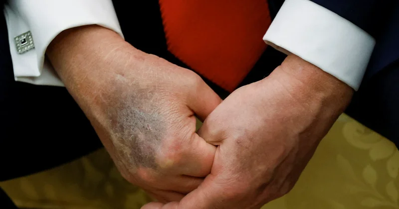 Donald Trump a ne oldu? Morarmış eller, şişmiş gözler, sarkık bir ağız ve yürüme güçlüğü