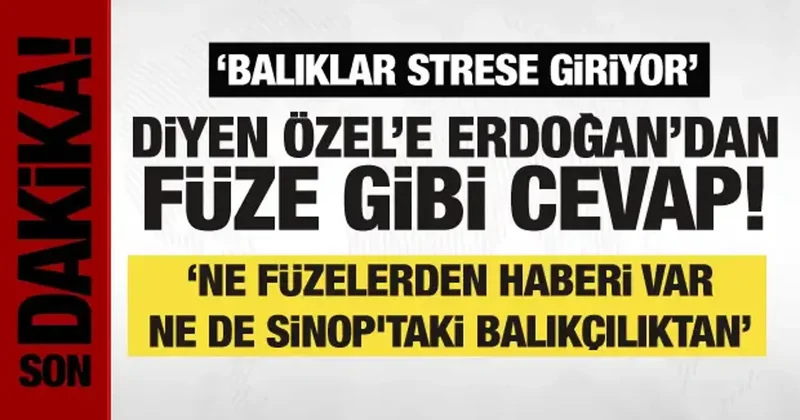 Cumhurbaşkanı Erdoğan dan Özgür Özel e füze testi cevabı!