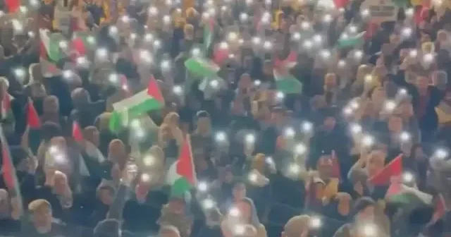 ABD Konsolosluğu önünden Sumud Filosu na: Bir sabah gelecek kardan aydınlık VİDEO İZLE