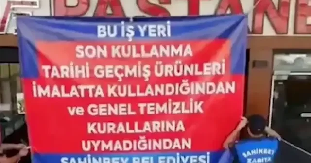 Gaziantep te son kullanma tarihi geçmiş ürün kullanan işletmeye kilit vuruldu VİDEO İZLE