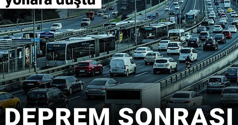 İstanbullular yollara düştü: Deprem sonrası trafik kilitlendi!