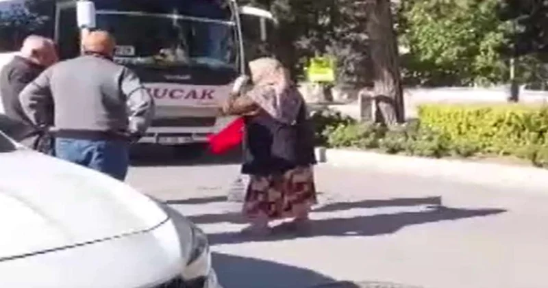 75 yaşındaki nine yolu kesip isyan etti