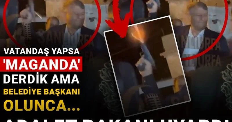 Adalet Bakanı uyardı AKP li belediye başkanı oralı olmadı! Vatandaş yapsa maganda derdik ama belediye başkanı olunca...