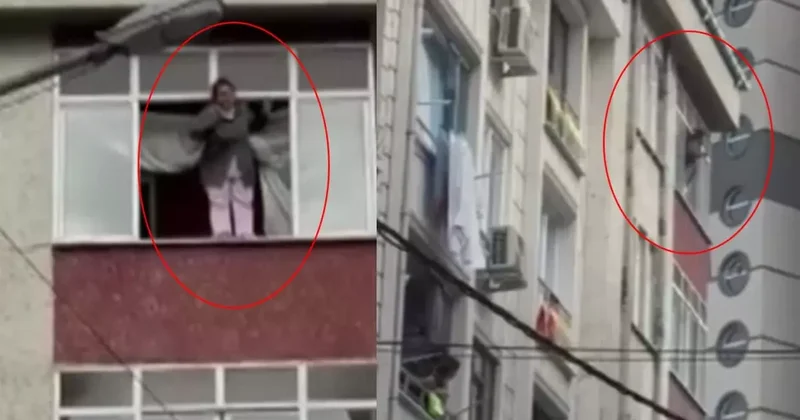 Deprem sonrası büyük panik! Cama çıkarak dakikalarca çığlık attı