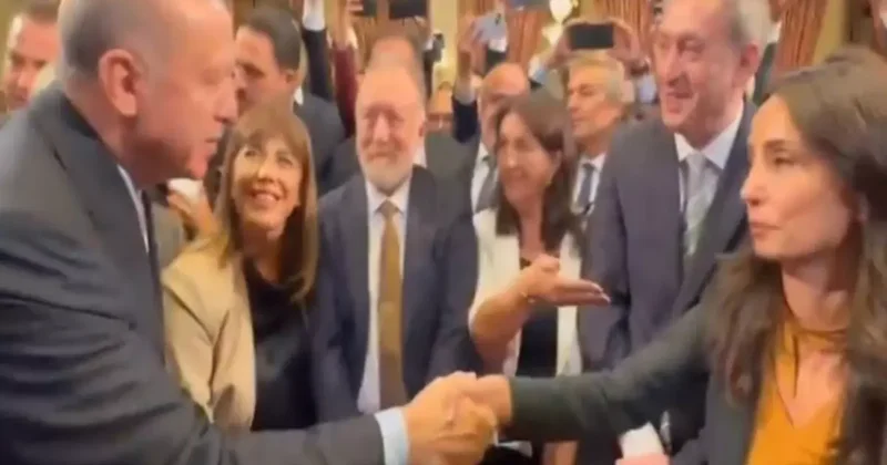 Cumhurbaşkanı Erdoğan dan Genel Kurul da tokalaşmadığı DEM Partili Hatimoğulları na: Kusura bakmayın