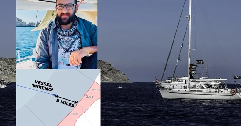 Kaptan Muhammed Katil İsrail in tüm engellerini böyle aştı! Ablukayı kırdı: Gazze karasularına girdi