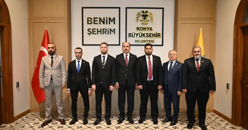 Suriye den Konya’ya gelen heyet Başkan Altay ı ziyaret etti