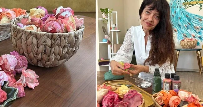 Videoları izleyerek öğrendi! Nişasta ve tutkalla yapıyor ilk kez ben hayata geçireceğim