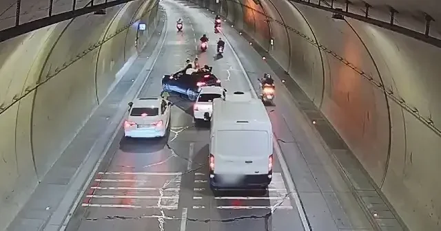 Kağıthane’de tüneli kapatıp asker uğurlaması yapan kişilere 27 bin 894 lira ceza VİDEO İZLE