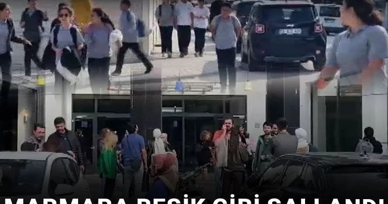 Marmara beşik gibi sallandı: Herkes sokağa döküldü! İşte depremin görüntüleri
