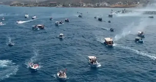 Sumud Filosu na Hatay dan destek: 45 tekne Akdeniz e açıldı VİDEO İZLE