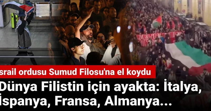 Dünya Filistin için ayakta: İtalya, İspanya, Fransa, Almanya...