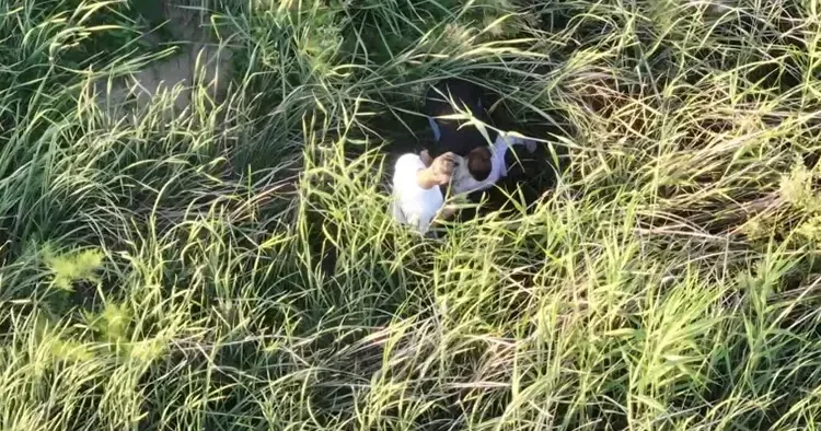 Dronla tespit edildi: Çalılıkların arasında böyle yakalandı