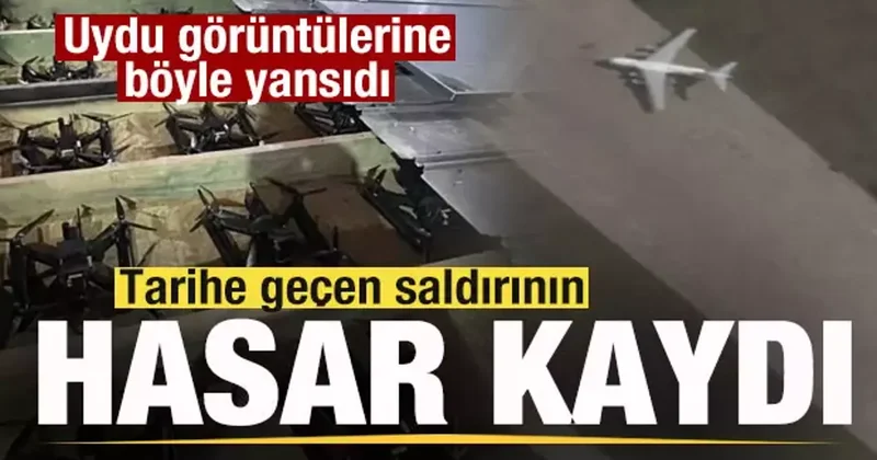 Rusya yı sarsan tarihi saldırı! İHA saldırısının hasar kaydı! Uyduya böyle yansıdı