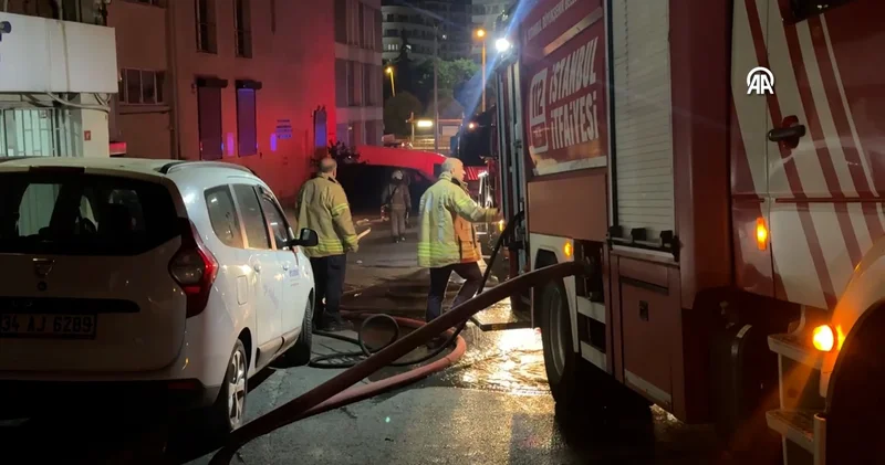 Güngören de iş yeri yangını