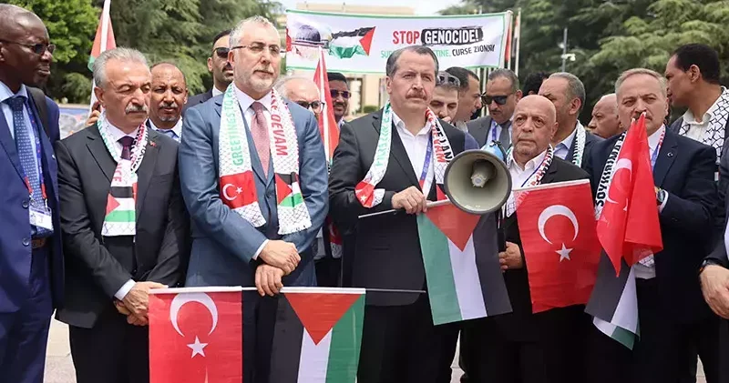 Bakan Işıkhan, Cenevre de Filistin e destek eylemine katıldı