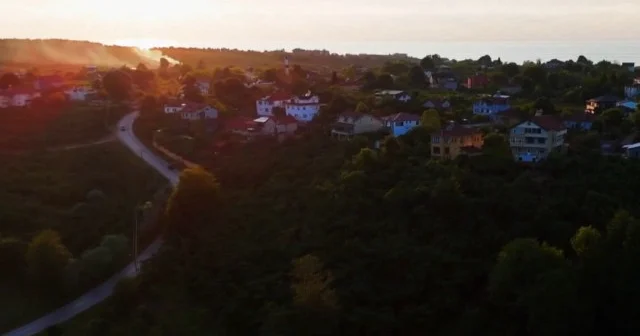 Sakarya’da büyüleyici manzara dronla görüntülendi VİDEO İZLE