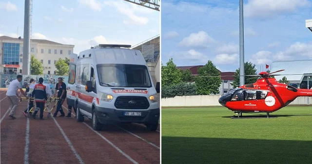 Samsun da ambulans helikopter solunum yetersizliği yaşayan bebek için havalandı Aktüel Haberleri