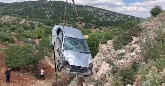 Adıyaman da şarampol kazası: 1 yaralı