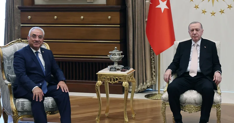 Cumhurbaşkanı Erdoğan DSP Genel Başkanı Aksakal ı kabul etti