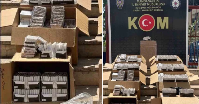 Manisa da kaçak tütün operasyonu: On binlerce makaron ele geçirildi Manisa Haberleri