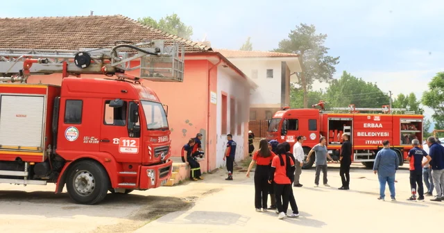 Tokat ta lisede çıkan yangın söndürüldü Tokat Haberleri
