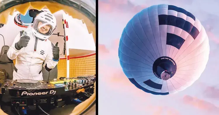 Dj Burak rekor kırdı! Uzayda şarkı çaldı