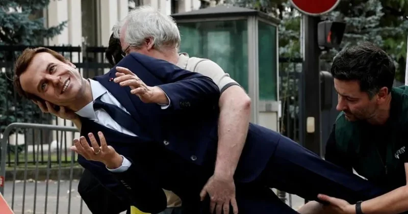 Macron un bal mumu heykeli çalındı