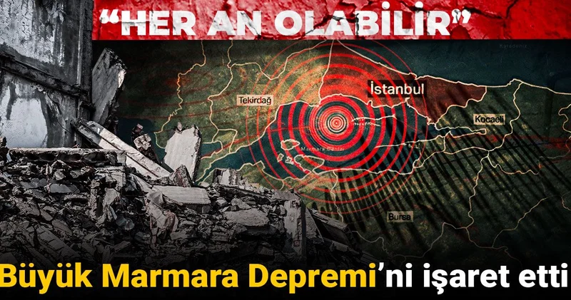 Büyük Marmara Depremi’ni işaret etti: Her an olabilir