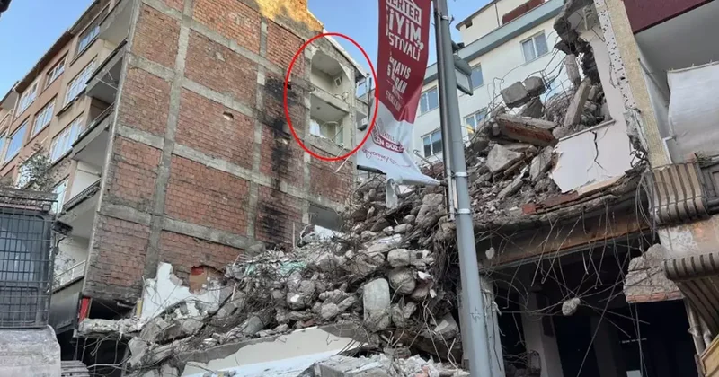 Ekiplerin yıktığı binadan sonra ortaya çıkan görüntü pes dedirtti