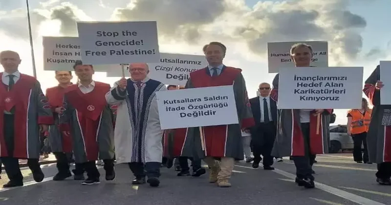 Akademisyenler, öğrenciler, veliler bir arada... Samsun Üniversitesi’nden örnek etkinlik! Leman’a lanet, Filistin’e destek