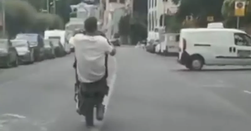 İstanbul un göbeğinde tek teker yolculuk yaptı, ceza yağdı!