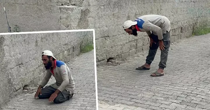 Polise yakalanınca namaz kılmaya başladı